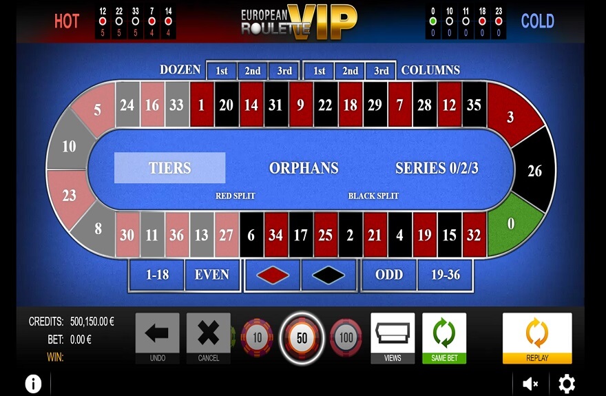 European Roulette VIP screen 3