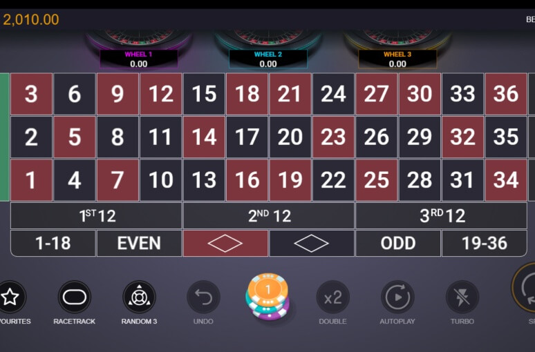 Three Wheel Roulette screen 1