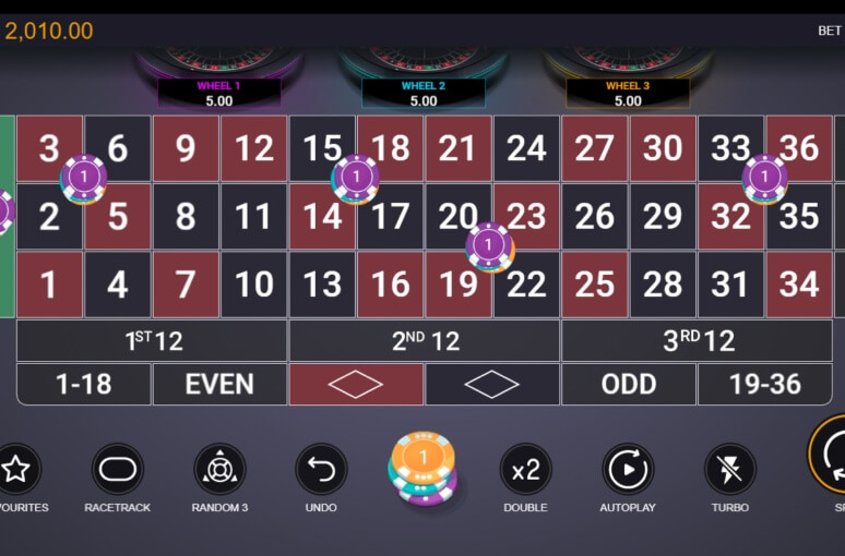 Three Wheel Roulette screen 2