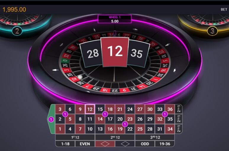 Three Wheel Roulette screen 4