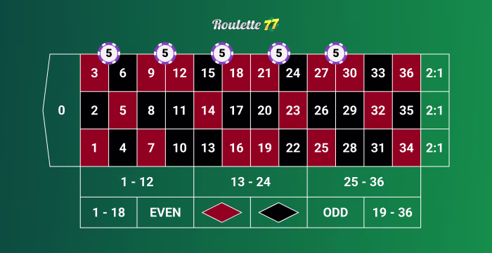 5x5 roulette system