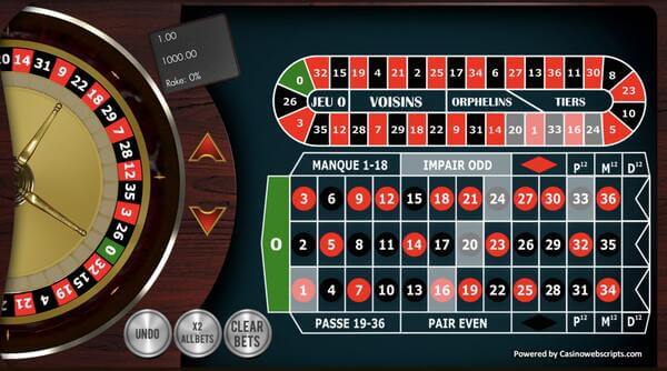 French Roulette La Partage (Casino Web Scripts)